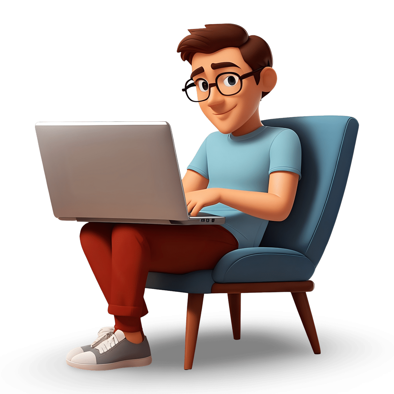 laptop-work-man-cartoon-typing